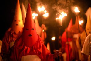 Caiado e Gracinha na Procissão do Fogaréu