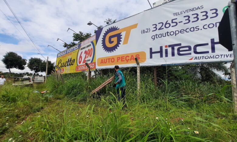 Fiscalização retira mais de 6 mil publicidades irregulares em Goiânia