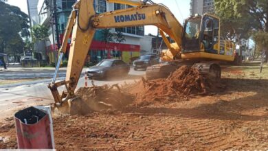 Seinfra requalifica canteiro central da Avenida no Setor Marista
