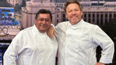 Chef Claude Troisgros recebe Batista no Cucina Mia, em Goiânia
