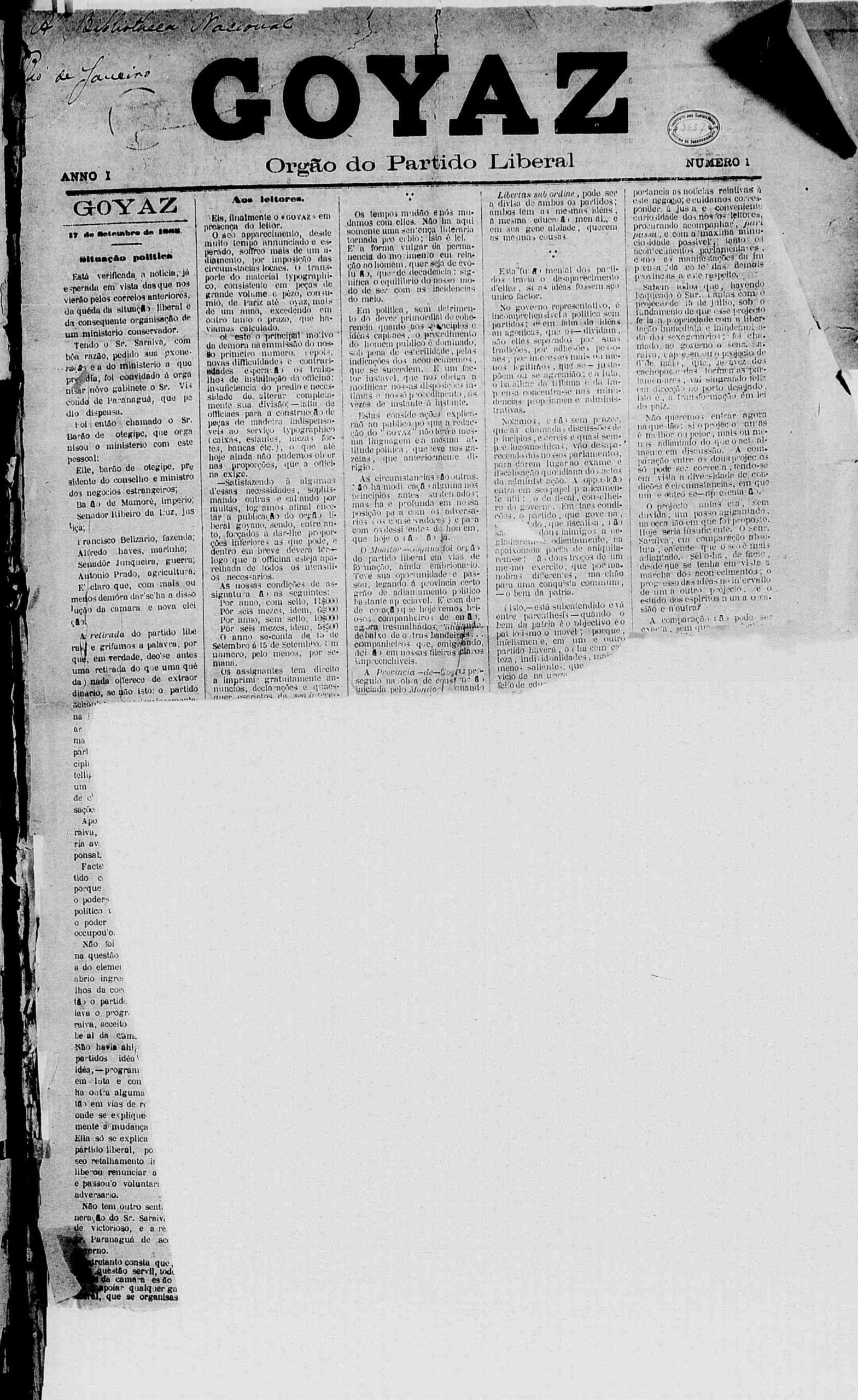 A Primeira edição do GOYAZ