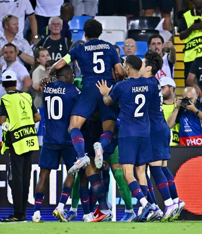 PSG busca empate nos acréscimos, vence Tottenham nos pênaltis e fatura Supercopa da Uefa - Imagem do artigo original