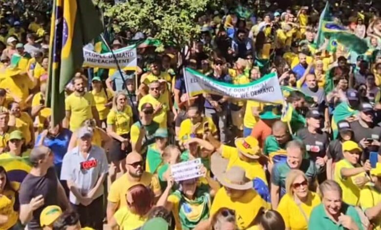 Discurso de Wilder de Moraes marca protesto em Goiânia