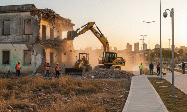 Mabel ordena demolição de imóveis abandonados para combater o crime em Goiânia