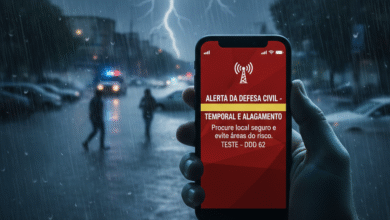 Goiânia testa sistema de alerta de chuvas via SMS