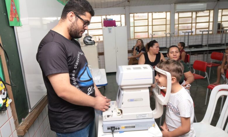 Avaliação oftalmológica infantil atende 200 em Aparecida