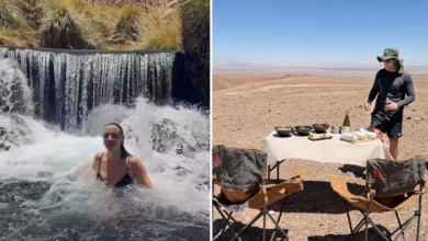 Alice Wegmann curte férias no deserto do Chile com namorado