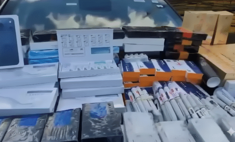 PRF apreende mais de 500 itens de contrabando na BR-153