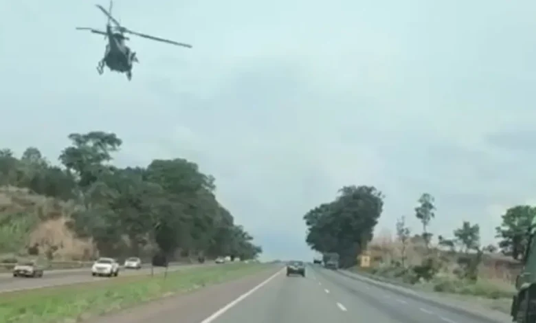 Denúncia de drogas leva a perseguição eletrizante com helicóptero na BR-153