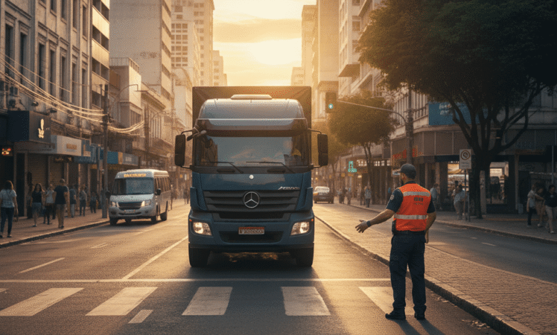 Prefeitura oficializa restrição de veículos pesados em eixos comerciais