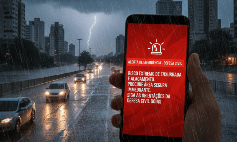 Alertas de desastres naturais em Goiás passam a ser transmitidos por torres de telefonia