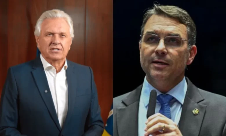 Flávio Bolsonaro e Caiado debatem estratégia de pulverização da direita
