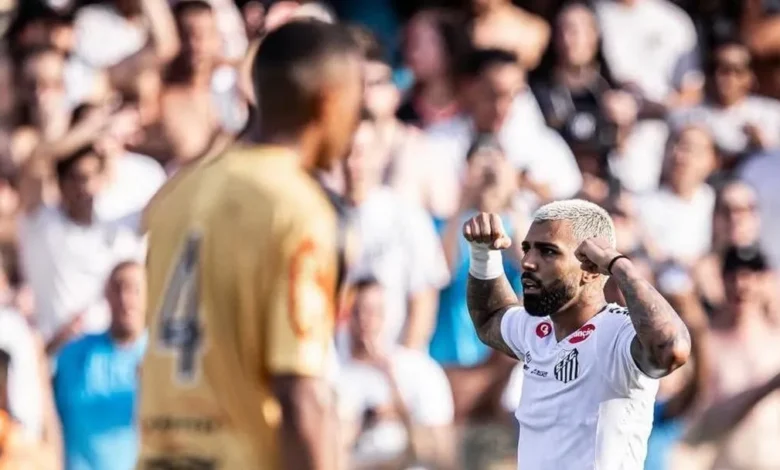 Gabigol marca em reestreia e Santos derrota Novorizontino