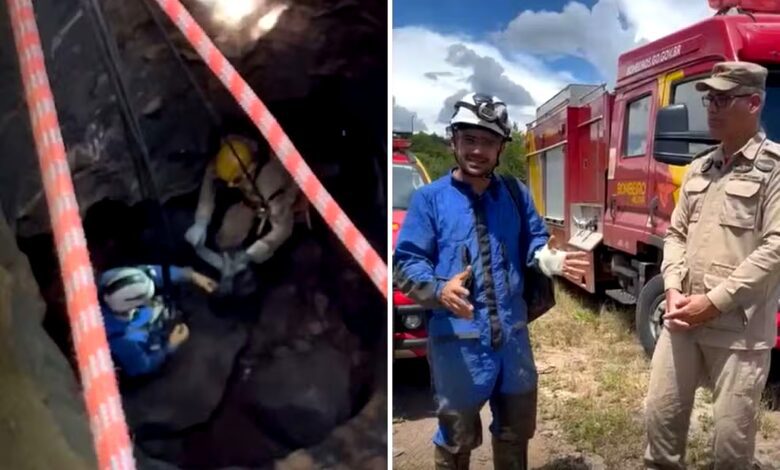 Biólogo cai em caverna durante pesquisa em Goiás e mobiliza resgate