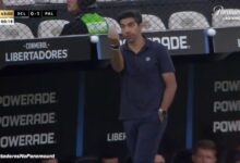 O técnico Abel Ferreira foi multado pela Conmebol em US$ 15 mil (cerca de R$ 84 mil na cotação atual) por conta de um gesto obsceno durante a vitória do Palmeiras por 2 a 0 sobre o Sporting Cristal, no Peru, pela fase de grupos da Copa Libertadores da América.nA partida foi disputada no dia 5 de maio e terminou com gols de Flaco López e Ramón Sosa. Apesar do resultado positivo, a atuação do treinador português acabou entrando na mira da entidade sul-americana após imagens mostrarem um gesto considerado obsceno durante o confronto.nNa decisão divulgada pela Comissão Disciplinar da Conmebol, Abel foi enquadrado no artigo 11.2, alíneas “b” e “c”, do Código Disciplinar da entidade. Além da multa financeira, o treinador recebeu uma advertência formal em caso de reincidência.nnSegundo o documento, o valor será descontado automaticamente das receitas que o Palmeiras tem a receber por direitos de televisão e patrocínio da competição.nA Conmebol ainda informou que Abel Ferreira poderá recorrer da decisão no prazo de sete dias corridos após a notificação oficial.nApós a partida, o treinador explicou o episódio em entrevista coletiva e afirmou que o gesto foi direcionado ao atacante Flaco López durante uma cobrança sobre posicionamento em campo.n“É o jogador que mais dou na cabeça. Ainda hoje, quando vocês viram, eu fiz um gesto para ele. Eu cobro muito dele. Ele sabe onde tem que estar”, afirmou Abel.nO técnico também destacou que conversa constantemente com o atacante e acredita no potencial do jogador para se tornar um centroavante de alto nível.n“Ele tem tudo para ser um centroavante de topo mundial, mas no Palmeiras. Trato ele como filho, cobro muito dele”, completou o treinador.nhttps://stories.cnnbrasil.com.br/esportes/leila-pereira-e-direta-sobre-possivel-saida-de-abel-do-palmeiras/
