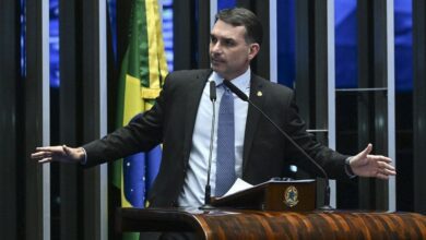 O pré-candidato à Presidência da República, o senador Flávio Bolsonaro (PL-RJ), usou as redes sociais para relatar que, neste sábado (2), visitou o ex-ministro da Justiça Anderson Torres - preso em Brasília por participação na tentativa de golpe de Estado. Ele foi condenado a 24 anos de prisão pelo STF (Supremo Tribunal Federal).n“Falamos sobre segurança pública e me comprometi a continuar lutando pela anistia total, para fazer justiça integralmente a todas as vítimas da farsa da ‘tentativa de golpe’”, escreveu.nnAnderson Torres foi ministro de Jair Bolsonaro (PL), mas na época dos atos criminosos do dia 8 de janeiro de 2023 ocupava o posto de secretário de Segurança Pública do Distrito Federal.nNa publicação, Flávio lembrou ainda que a esposa de Torres faz aniversário neste sábado. “Será mais um dia marcado pela grande alegria, quando a família chega, e pela profunda tristeza quando ela sai do 19° BPM [também conhecido como Papudinha]”.nA anistia aos condenados por participação nos atos do dia 8 de janeiro e na tentativa de golpe é uma das bandeiras de Flávio Bolsonaro. Inicialmente, a investida da oposição era pelo perdão total de crimes, mas a articulação na Câmara e no Senado foi pela redução de penas.nNa quinta-feira (30), o Congresso Nacional derrubou o veto do presidente Luiz Inácio Lula da Silva (PT) ao projeto que concedia o benefício a todos os envolvidos, incluindo Anderson Torres e o ex-presidente Bolsonaro.nPara entrar em vigor, no entanto, a lei ainda precisa ser promulgada e publicada no Diário Oficial. Caso Lula não o faça, a atribuição passa ao presidente do Senado, Davi Alcolumbre (União-AP).